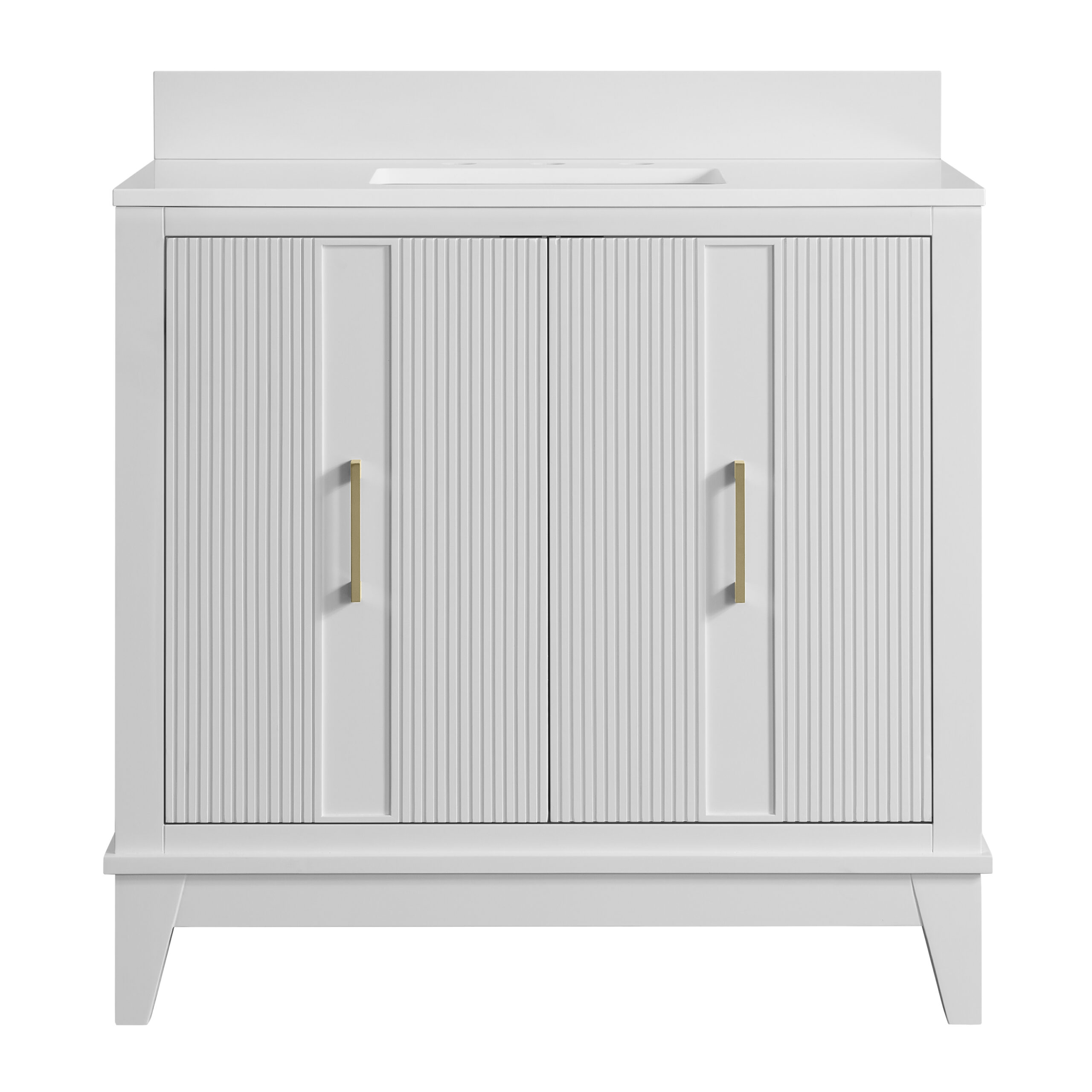 James Martin Vanities N525V36BW Bright White N525V36BW Fenwick 36 Single Vanit - Bright White