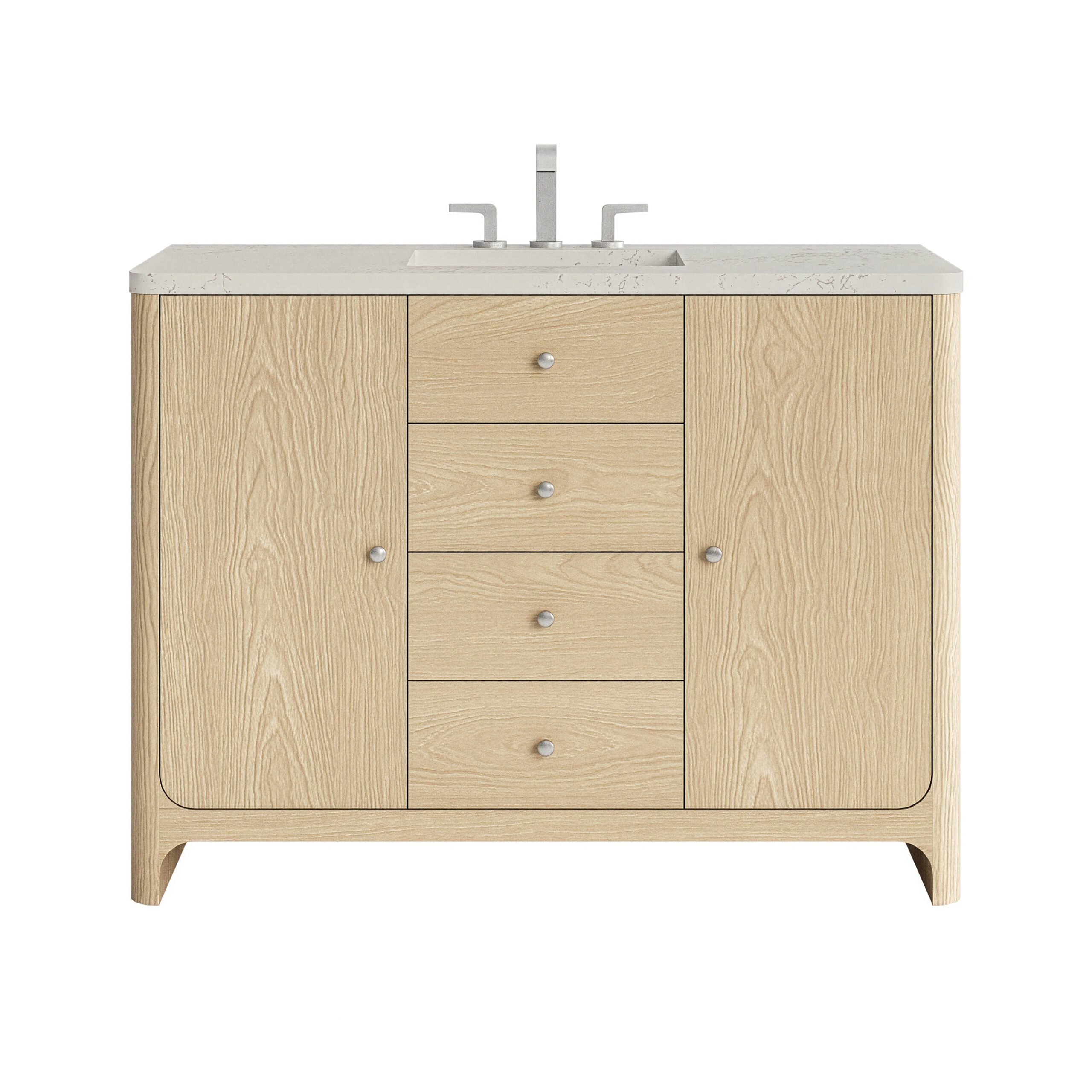 James Martin Vanities D125V48CSDFSFR Coastal Driftwood D125V48CSDFSFR Gracyn 48 Single Vanity, Coastal Driftwood, W/ 3 Cm Siberian Silestone Top W/freepower Wireless Charge - Coastal Driftwood