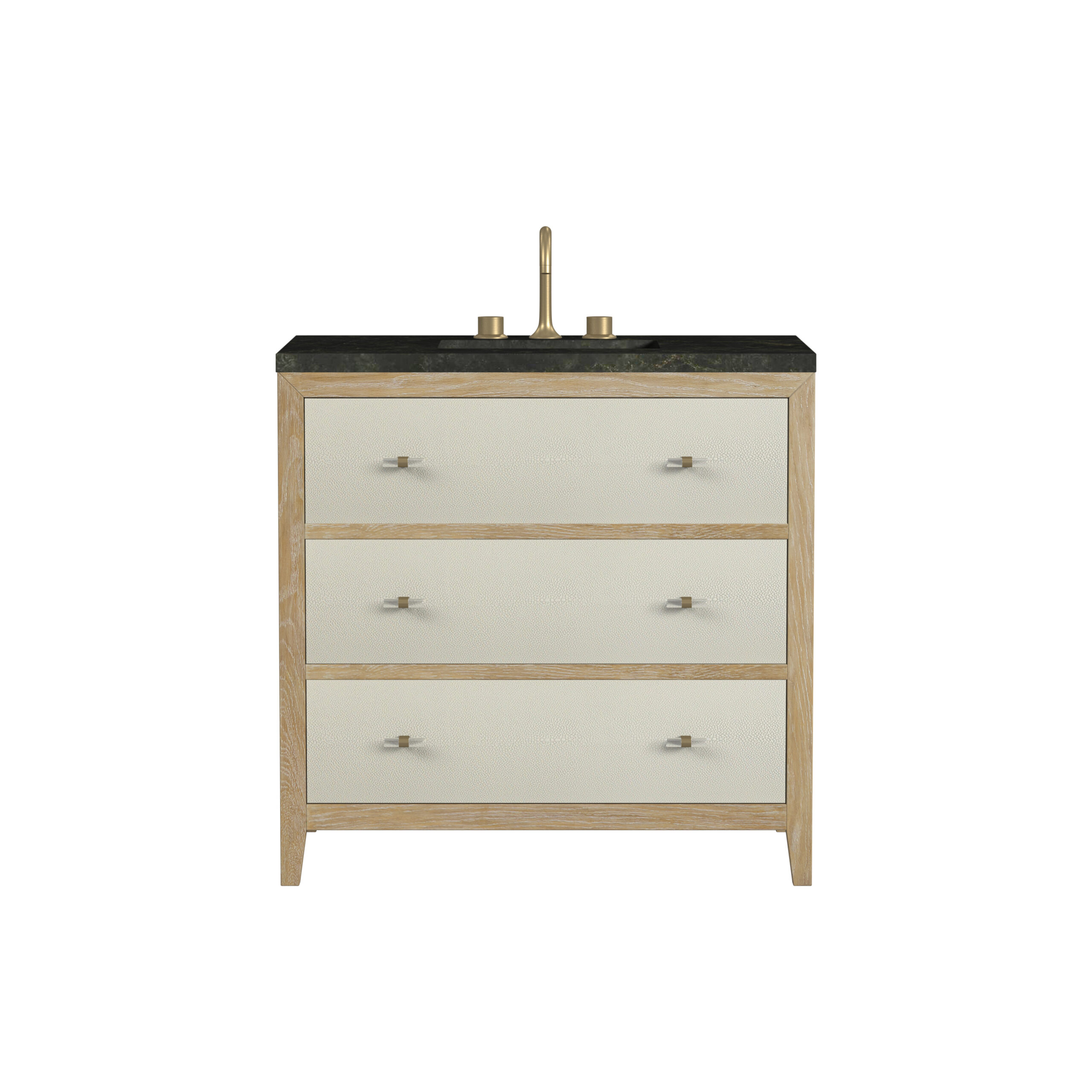 James Martin Vanities D604V36SHG3PHT Sunwashed Oak with Embossed Shagreen Drawer Fronts D604V36SHG3PHT Celeste 36 Single Vanity, Sunwashed Oak With Embossed Shagreen, W/ 3 Cm Phantome Eclos To - Sunwashed Oak with Embossed Shagreen Drawer Fronts