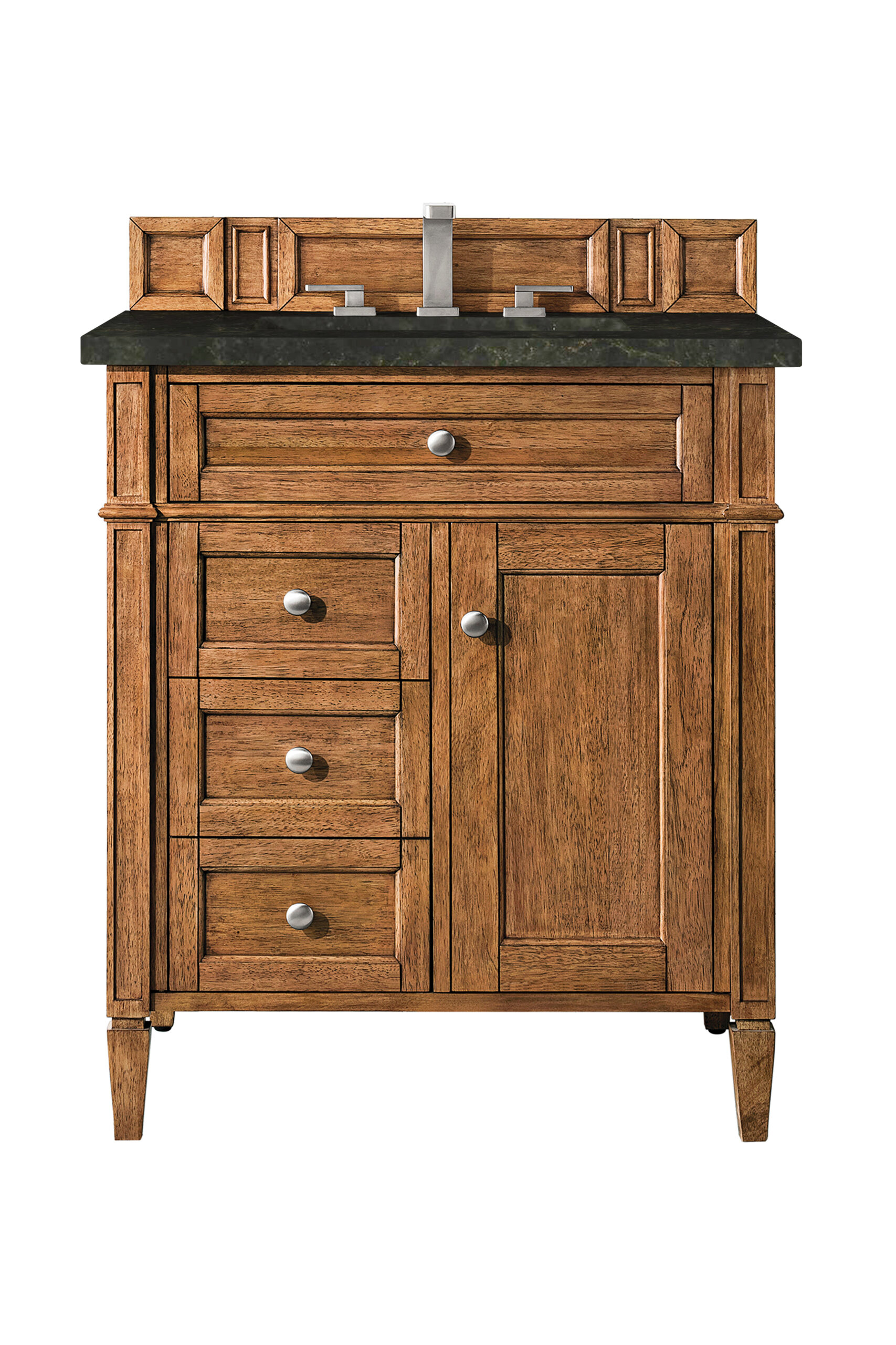 James Martin Vanities 650V30SBR3PHT Saddle Brown 650V30SBR3PHT Brittany 30 Single Vanity, Saddle Brown, W/ 3 Cm Phantome Eclos To - Saddle Brown