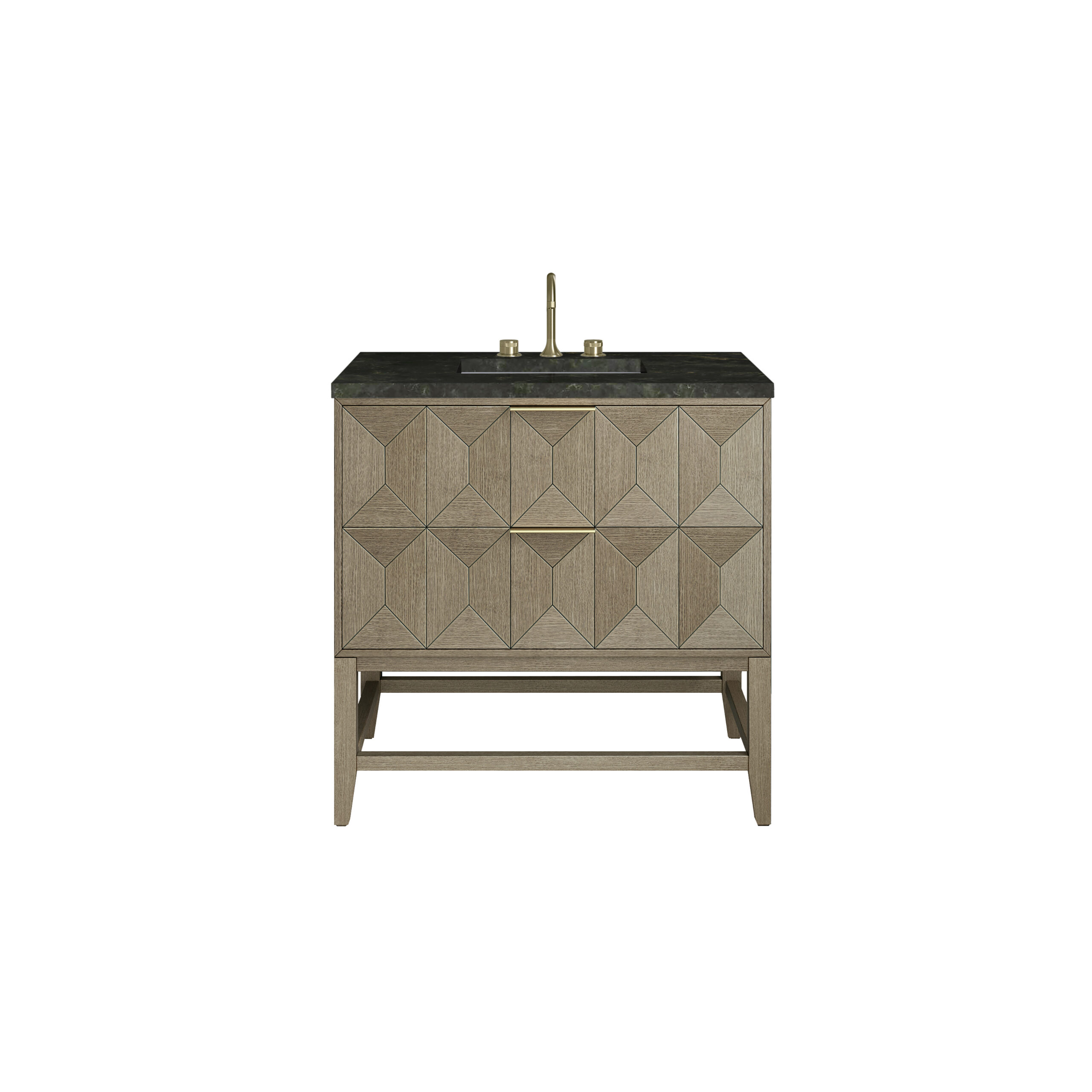 James Martin Vanities D100V36PBO3PHT Pebble Oak D100V36PBO3PHT Emmeline 36 Single Vanity, Pebble Oak, W/ 3 Cm Phantome Eclos To - Pebble Oak