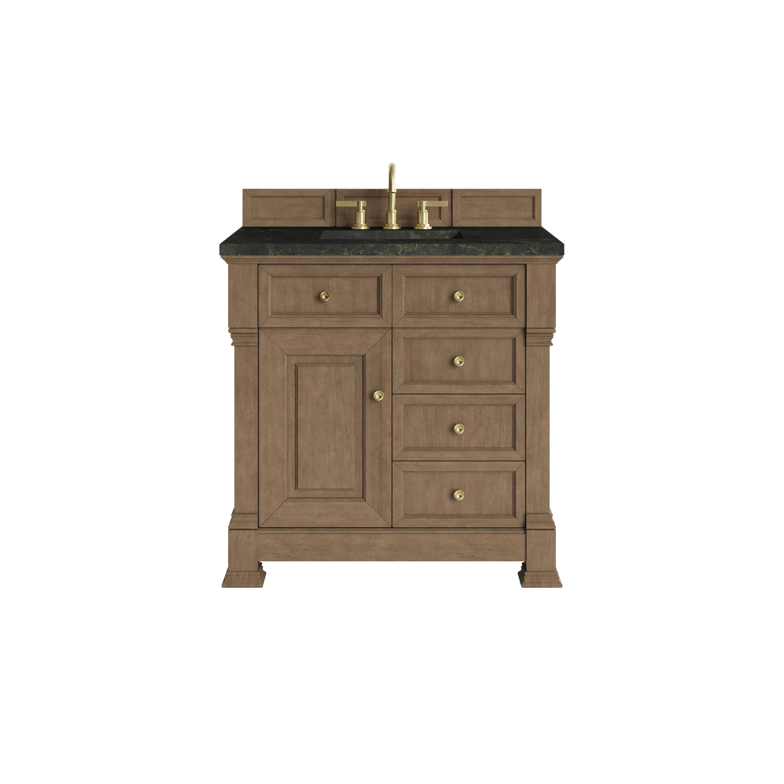 James Martin Vanities 547V36PCN3PHT Pecan 547V36PCN3PHT Brookfield 36 Single Vanity, Pecan, W/ 3 Cm Phantome Eclos To - Pecan