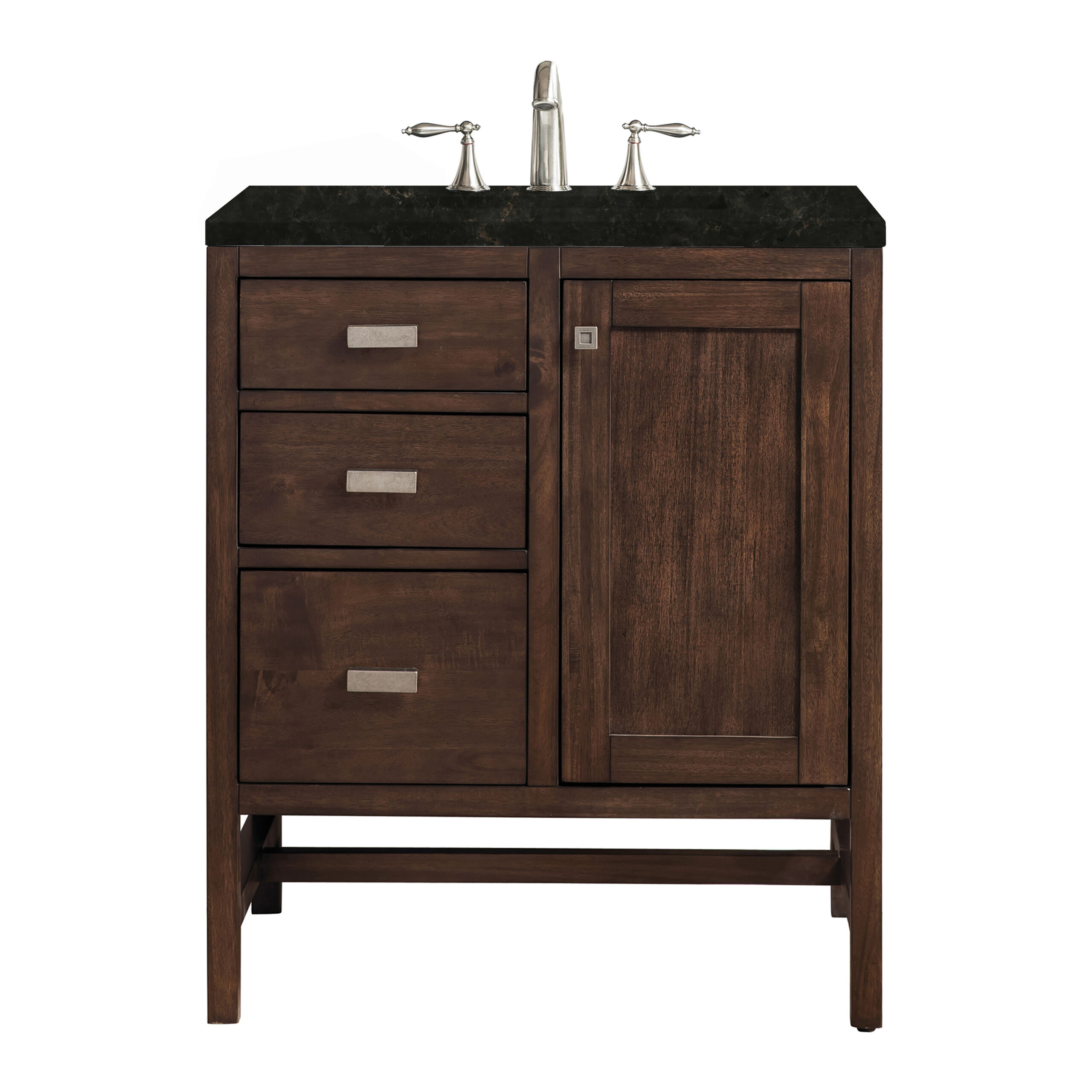 James Martin Vanities E444V30MCA3PHT Mid Century Acacia E444V30MCA3PHT Addison 30 Single Vanity, Mi - century Acacia, W/ 3 Cm Phantome Eclos To - Mi - Century Acacia
