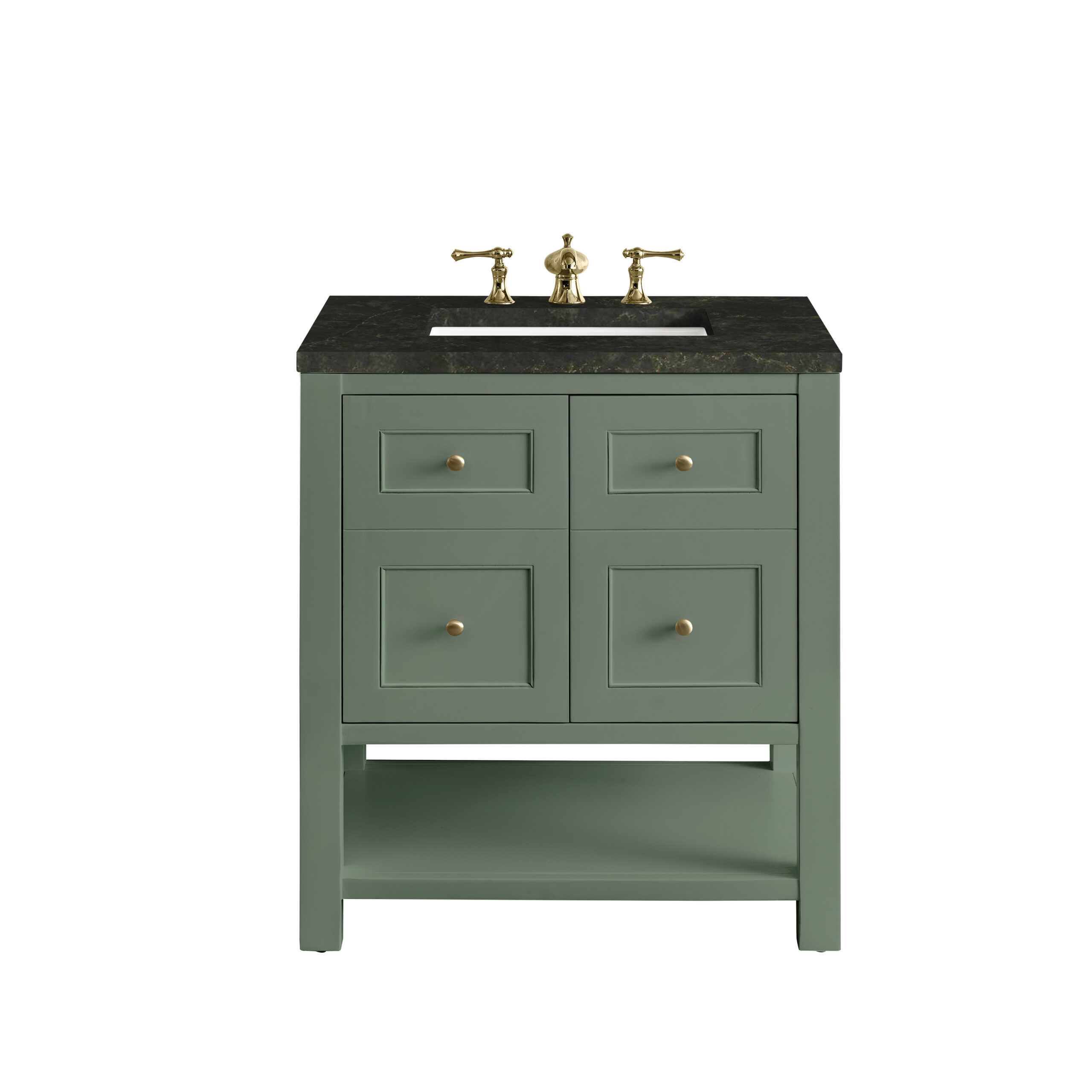 James Martin Vanities 330V30SC3PHT Smokey Celadon 330V30SC3PHT Breckenridge 30 Single Vanity, Smokey Celadon, W/ 3 Cm Phantome Eclos To - Smokey Celadon