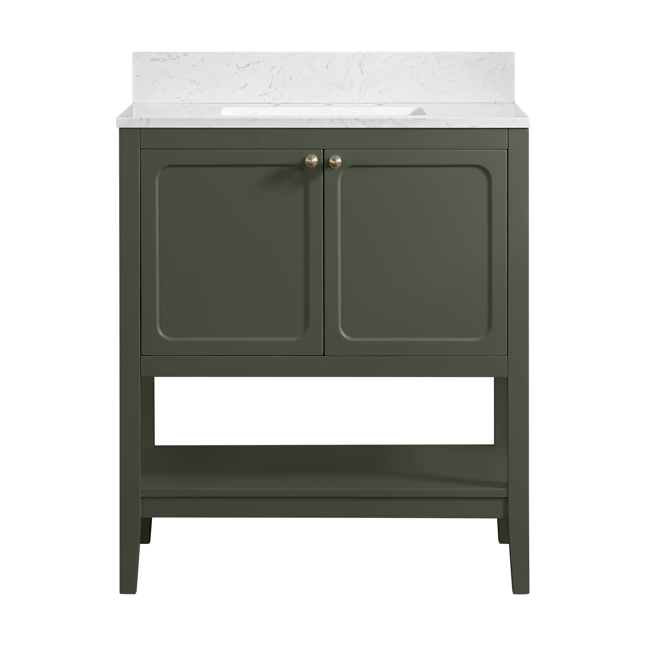 James Martin Vanities N242V30DPO Deep Olive Green N242V30DPO Ravello 30 Single Vanity Cabine - Deep Olive Green
