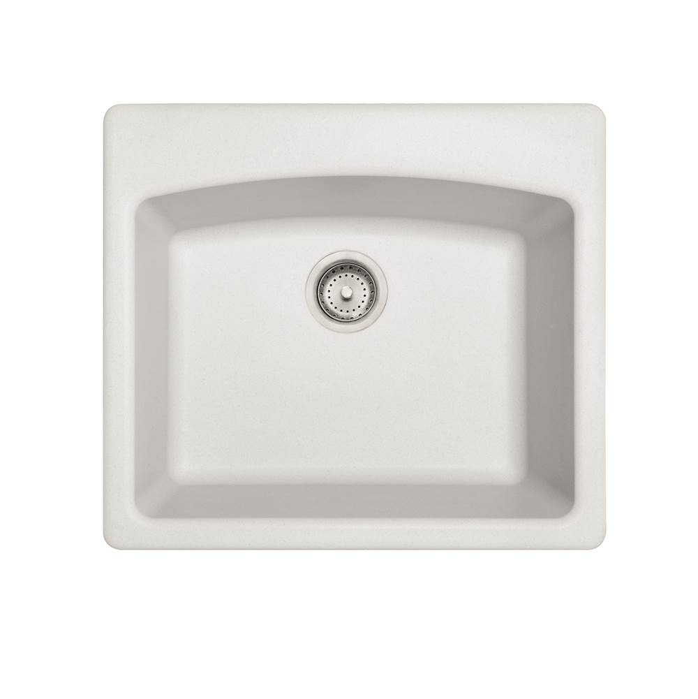 Franke Ellipse 25.0-in. X 22.0-in. Fragranite Dual Mount Single Bowl Kitchen Sink - Espw25229-1 - Image 2