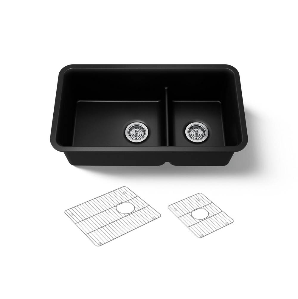 Kohler Cairn® Smart Divide® 33-1/2'' Undermount Double-bowl Kitchen Sink