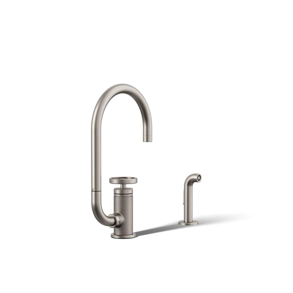 Kohler Billet® Single-handle Bar Sink Faucet With Two-function Extended-reach Spout And Side Sprayer