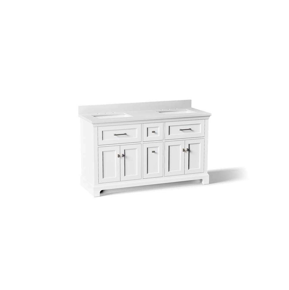 Kohler Charlemont™ 60'' Bathroom Vanity Cabinet With Sinks And Quartz Top