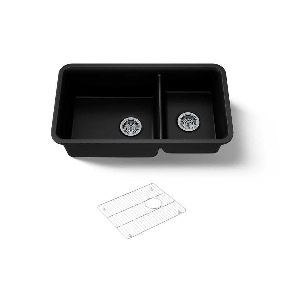 Kohler Cairn® 33-1/2'' Undermount Double-bowl Kitchen Sink